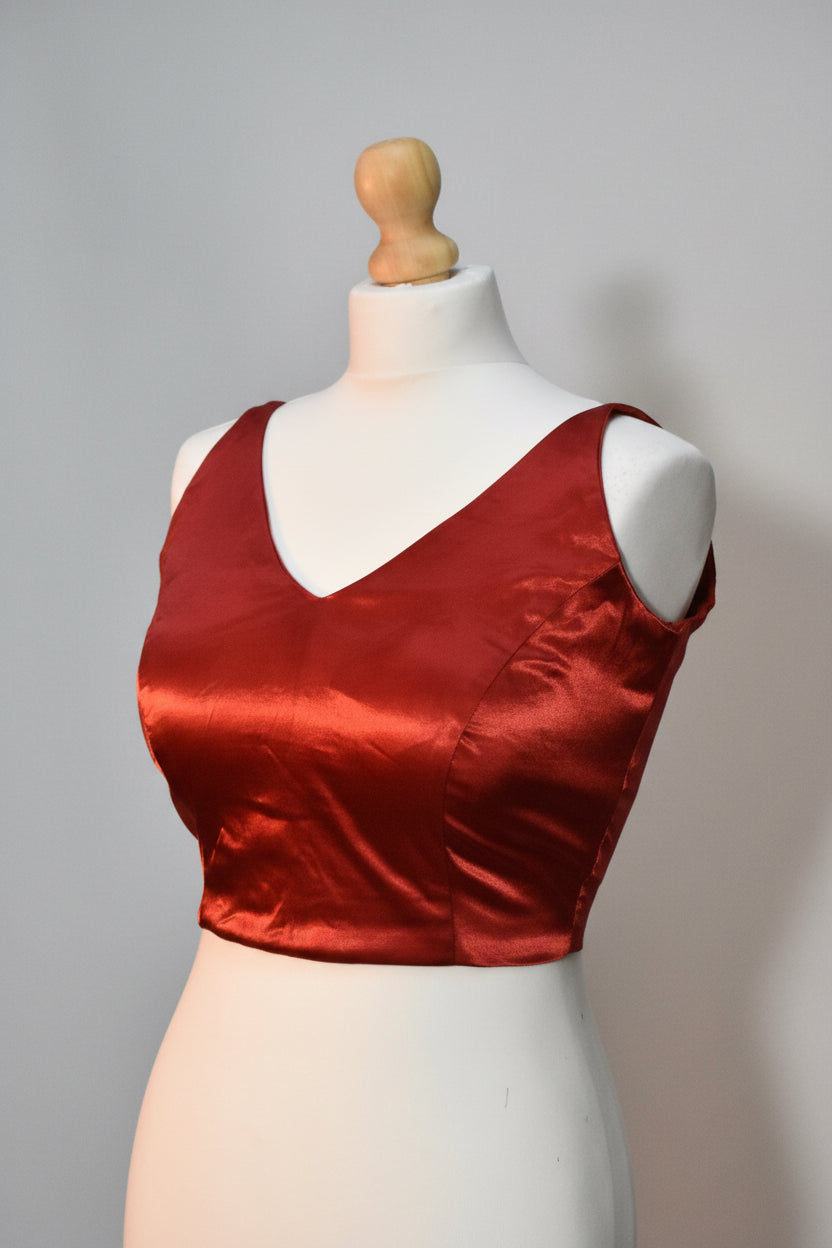 Stretchable V-Neck Padded Saree Blouse