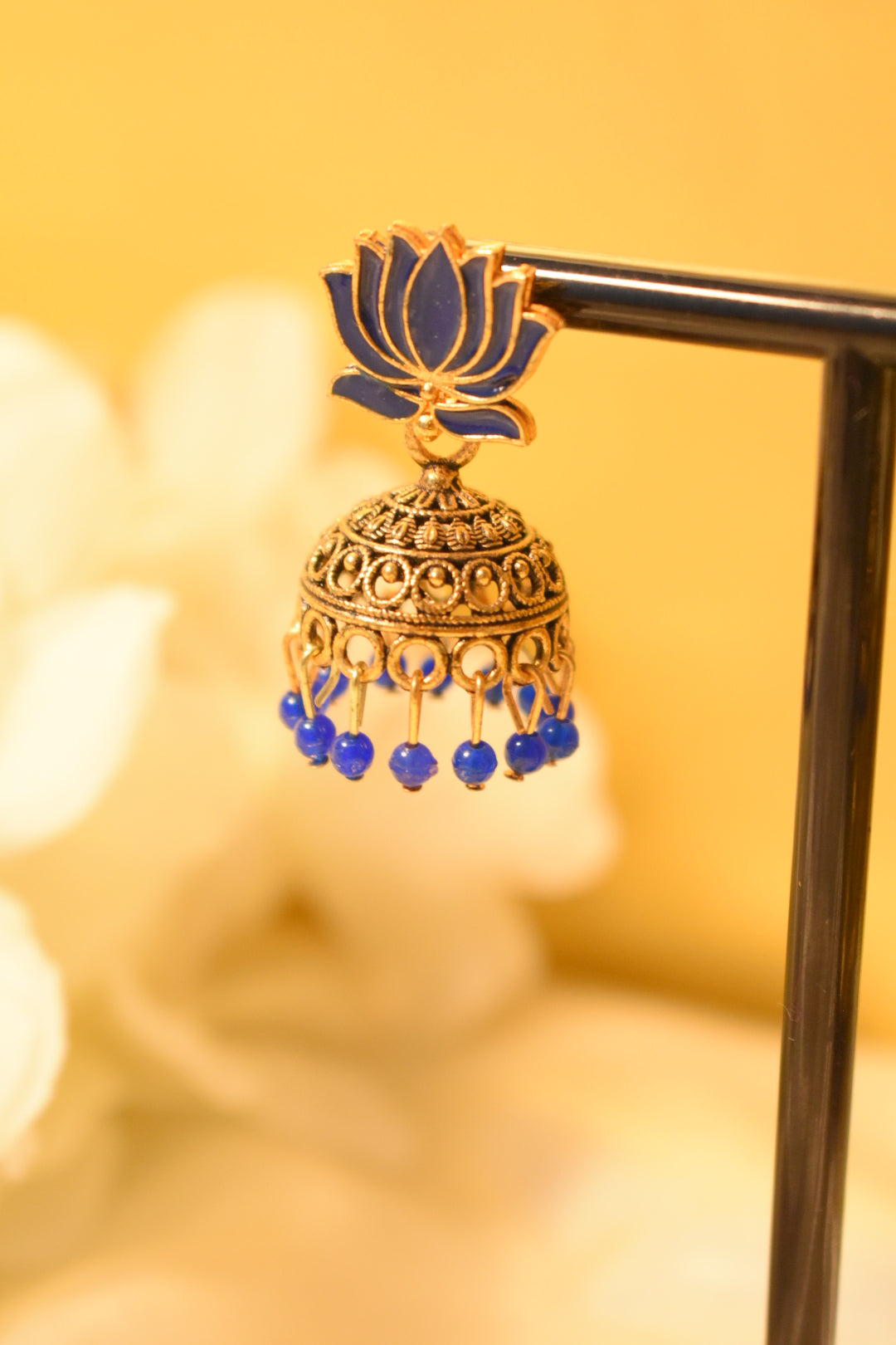 Blue Lotus Jhumka