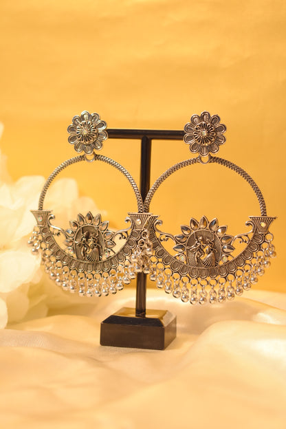 Traditional Silver Circle Earrings