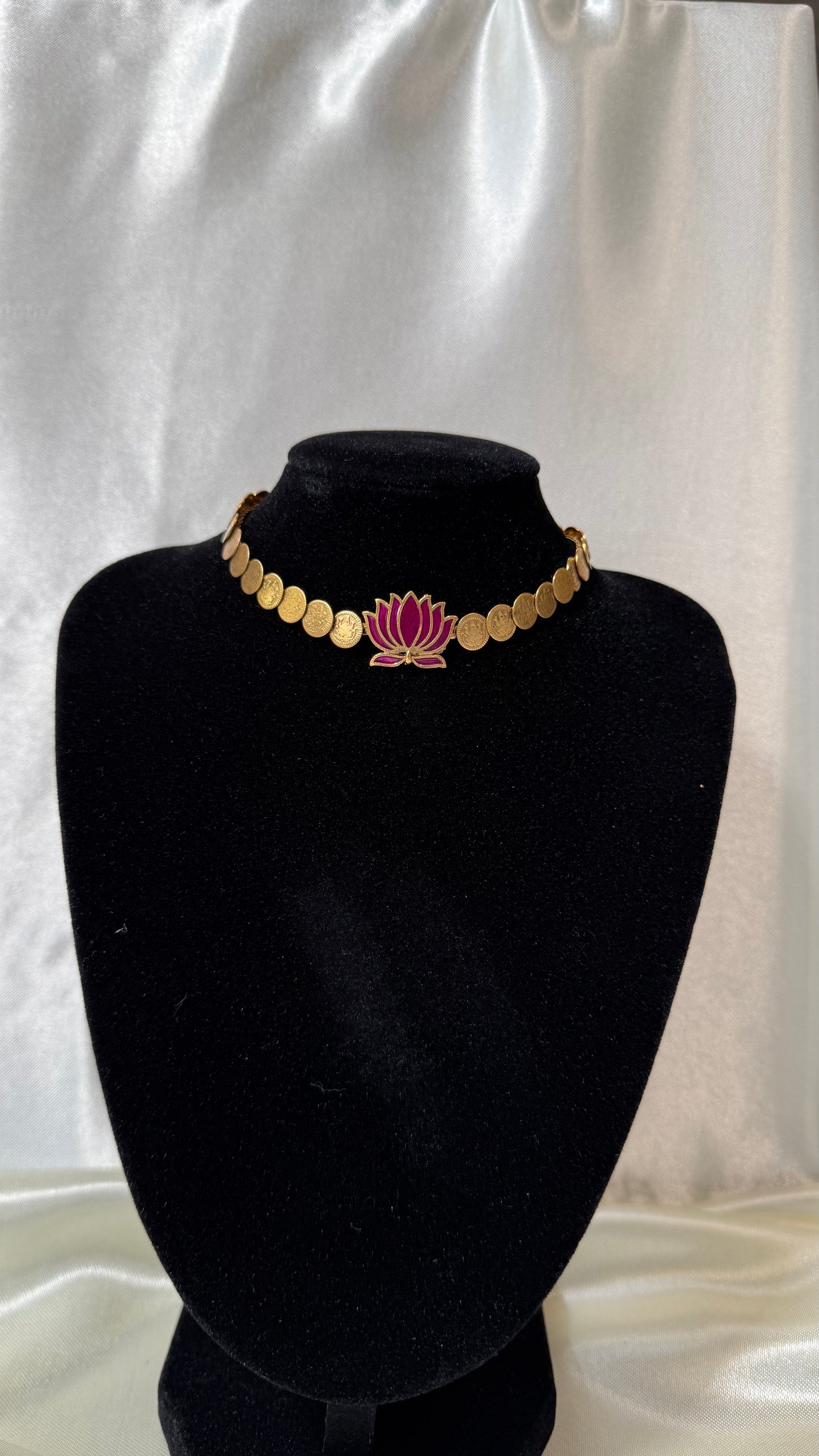 Pink Lotus Choker Necklace