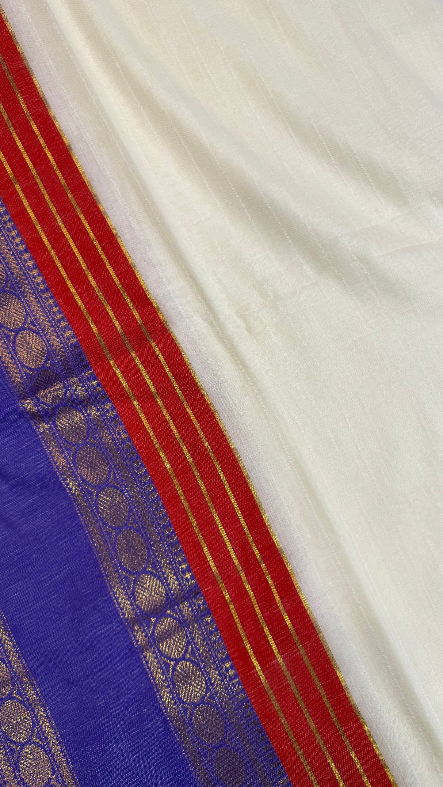 Purple & Pink Border Mul Cotton Saree