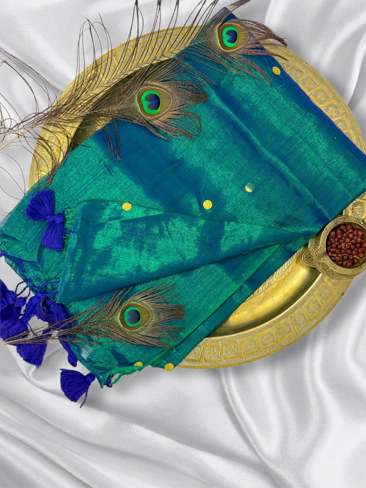 Premium Quality Peacock Colour Saree