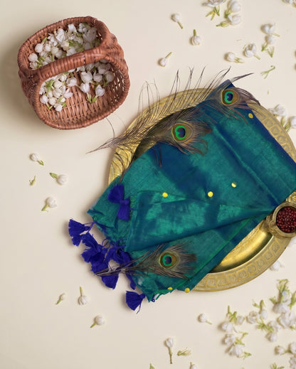 Premium Quality Peacock Colour Saree