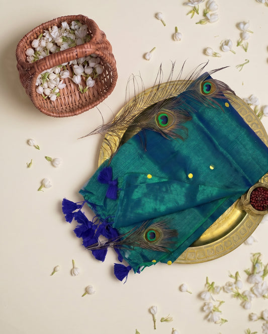 Premium Quality Peacock Colour Saree