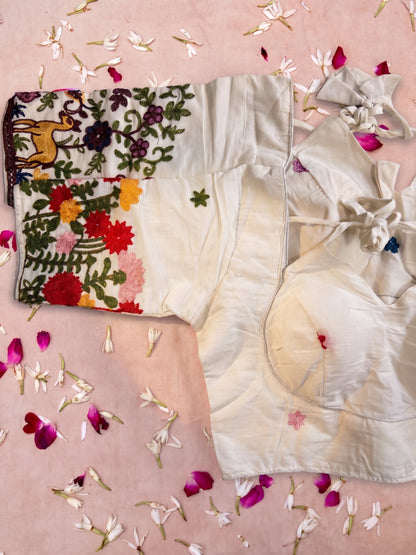 Khadi Cotton Embroidered Blouse