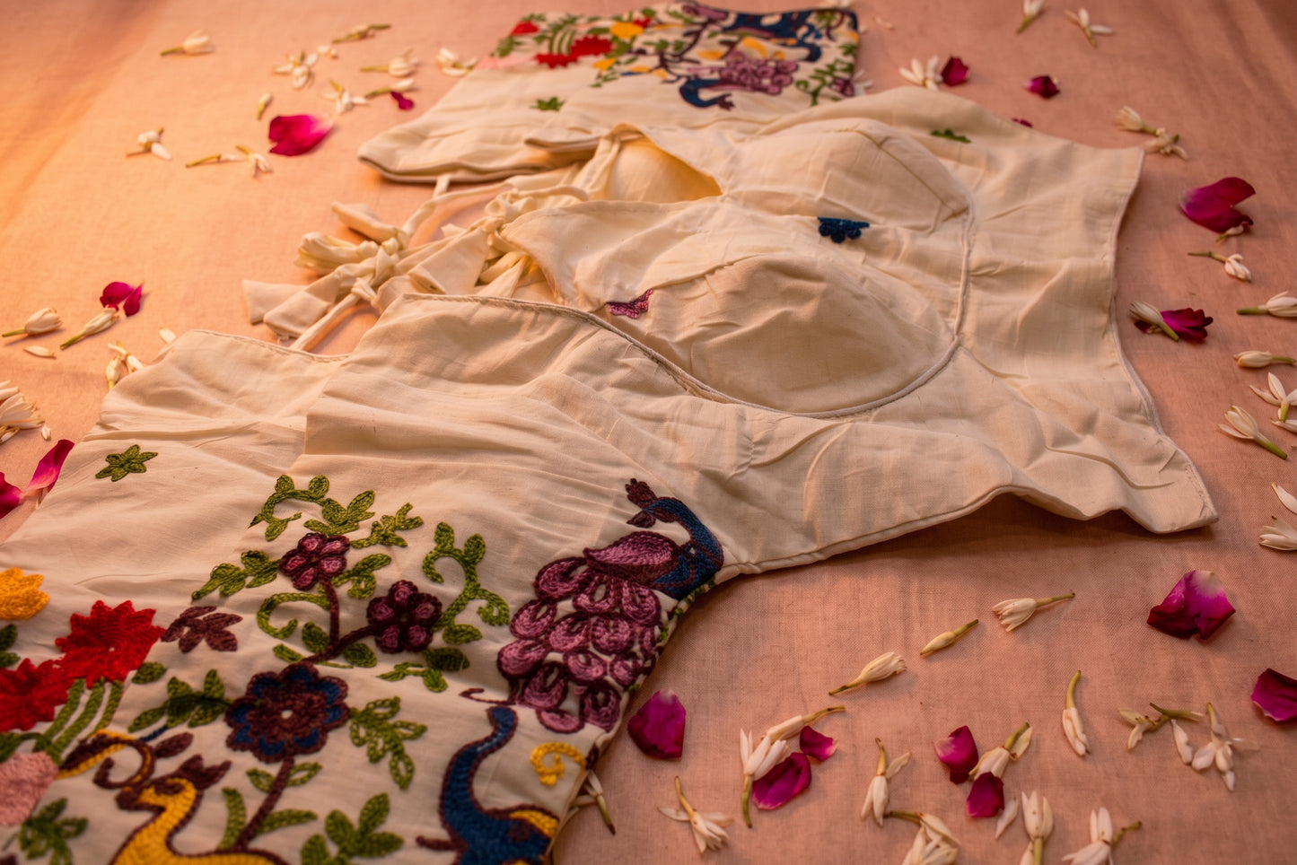 Khadi Cotton Embroidered Blouse